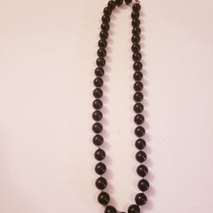 Black beaded necklace